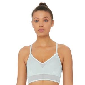 Alo Luxe Velvet Bra Top in Blue